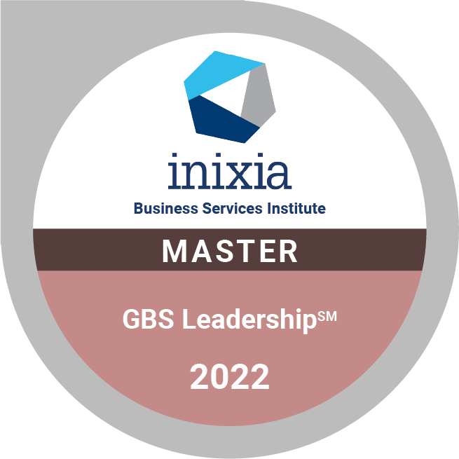 Badge: Inixia Business Services Institute Master GBS Leadership 2022