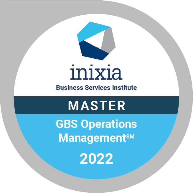 Badge: Inixia Business Services Institute Master GBS Operations Management 2022