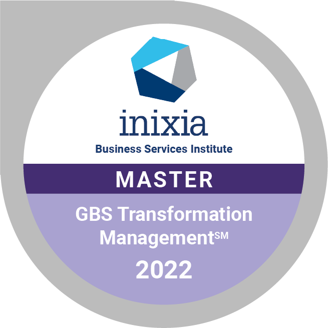 Badge: Inixia Business Services Institute Master GBS Transformation Management 2022