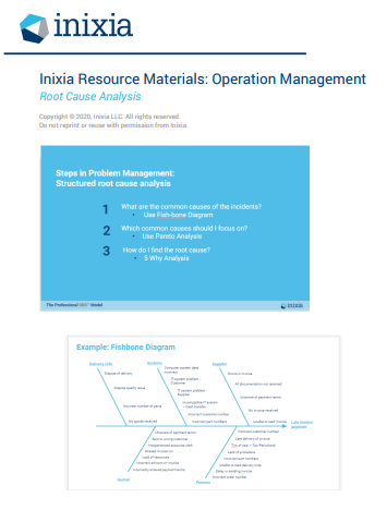 Inixia Resource Materials - Operation Management, Root Cause Analysis