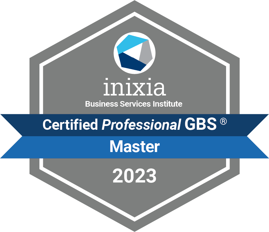 Badge: Inixia Business Services Institute Certified Professional GBS Master 2023